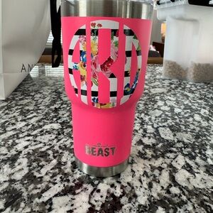 BEAST FASHION Pink Floral Tumbler